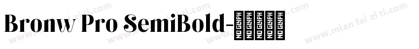 Bronw Pro SemiBold字体转换